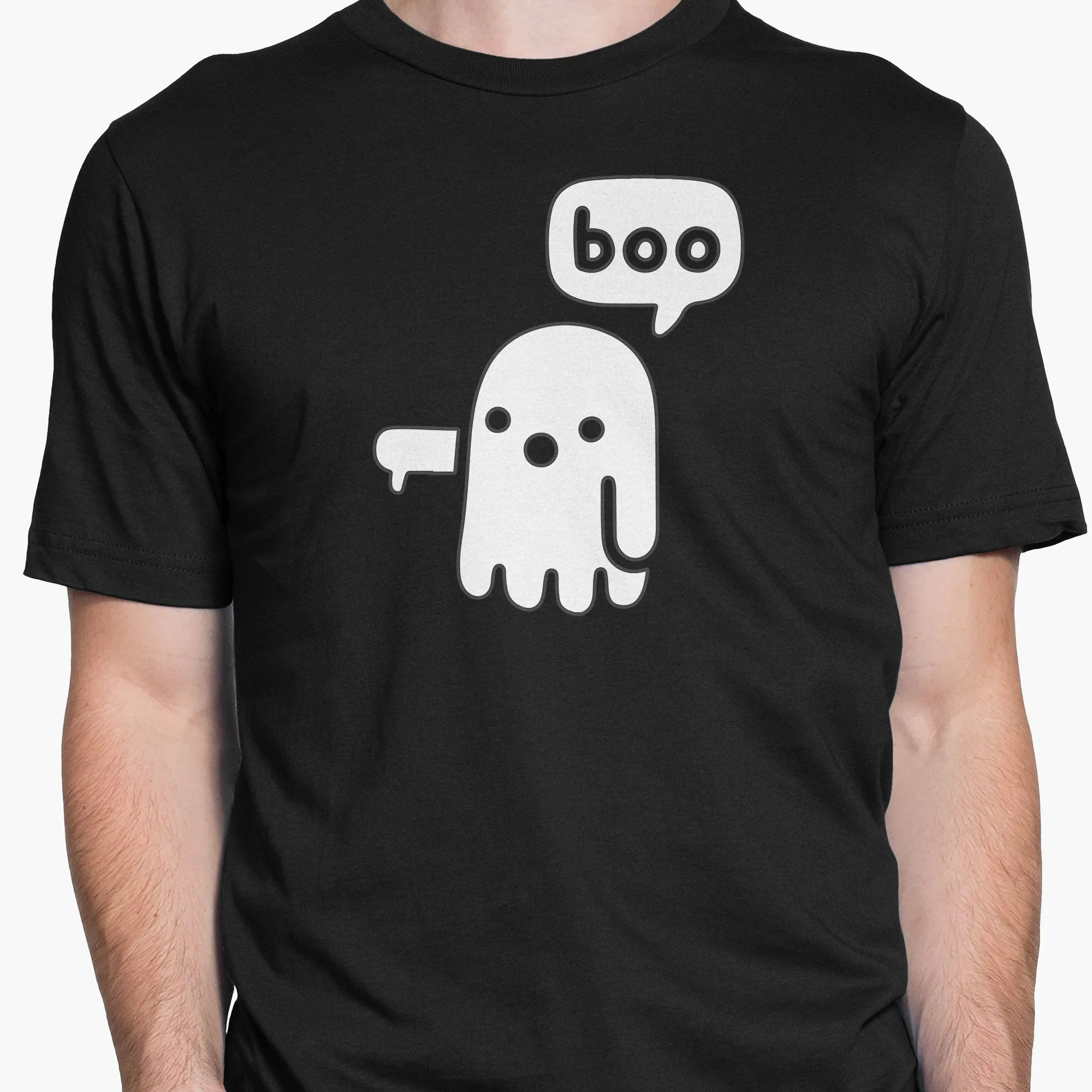 Ghostly Boo Round-Neck Unisex-T-Shirt