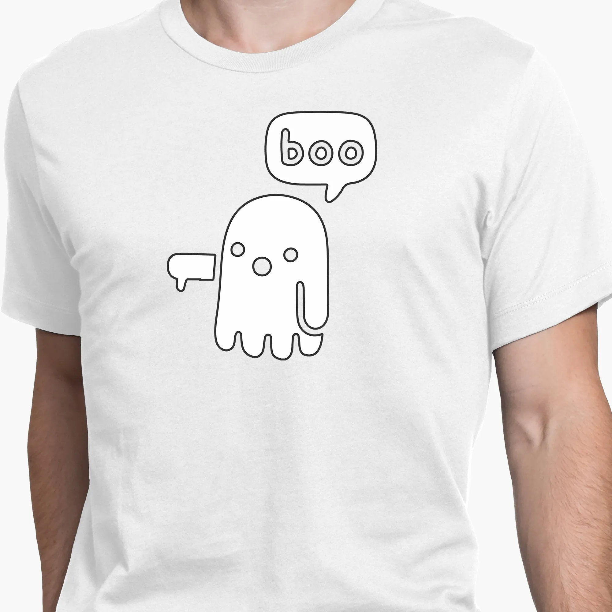 Ghostly Boo Round-Neck Unisex-T-Shirt