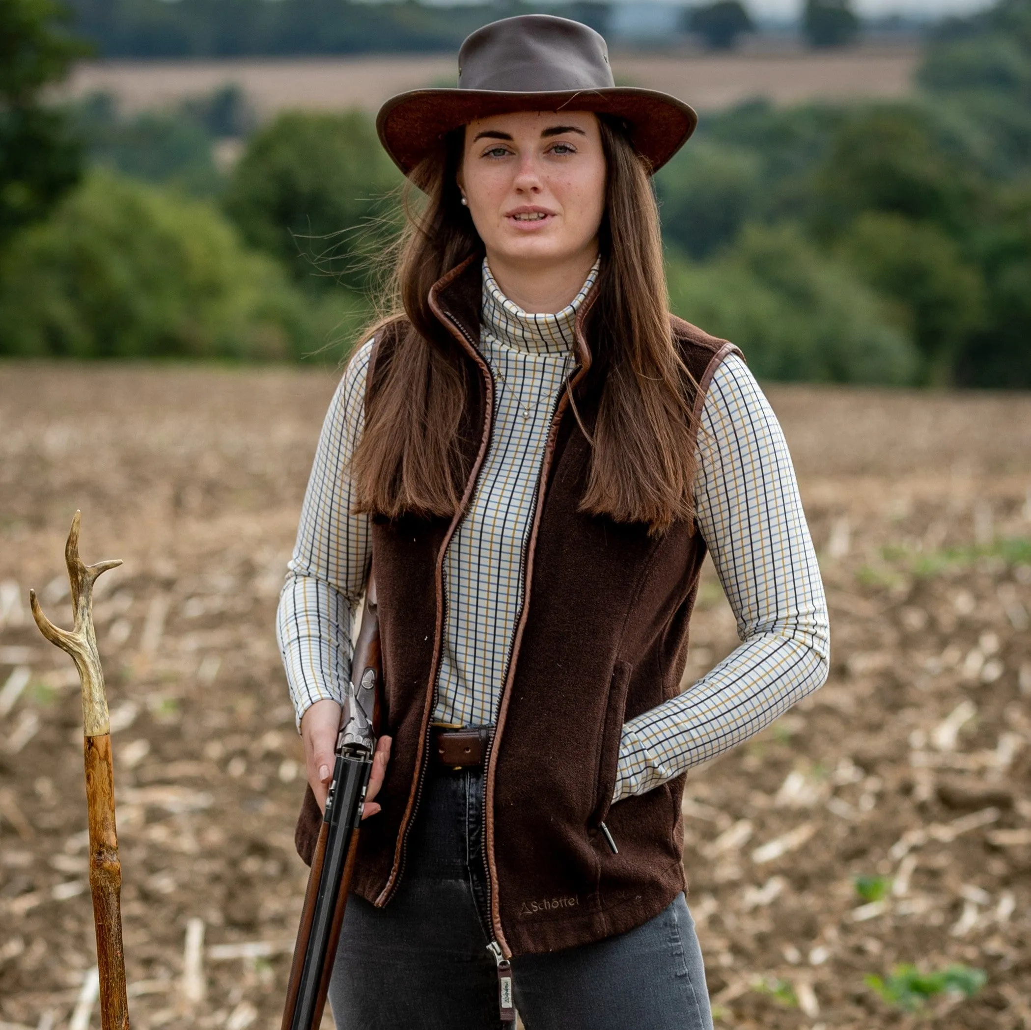 Ginger & Jardine Cosy Roll Neck Mustard Check