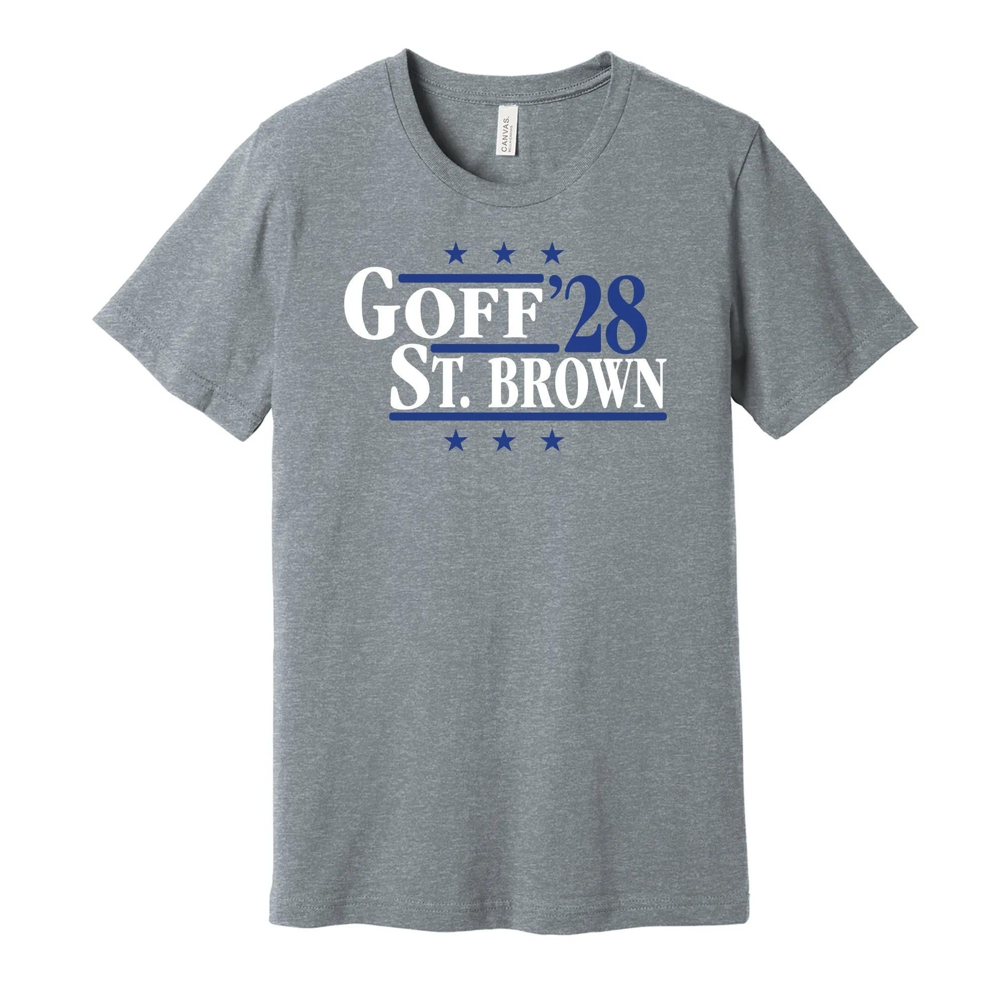 Goff & St. Brown '28 - Detroit Football Legends Political Campaign Parody T-Shirt - Hyper Than Hype Shirts