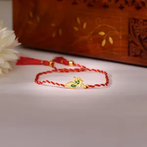 Golden Krishna Flute Rakhi cum Pendant