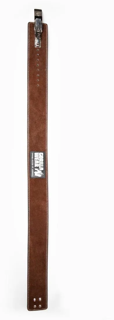 Gorilla Wear 4 Inch Leather Lever Belt Brown