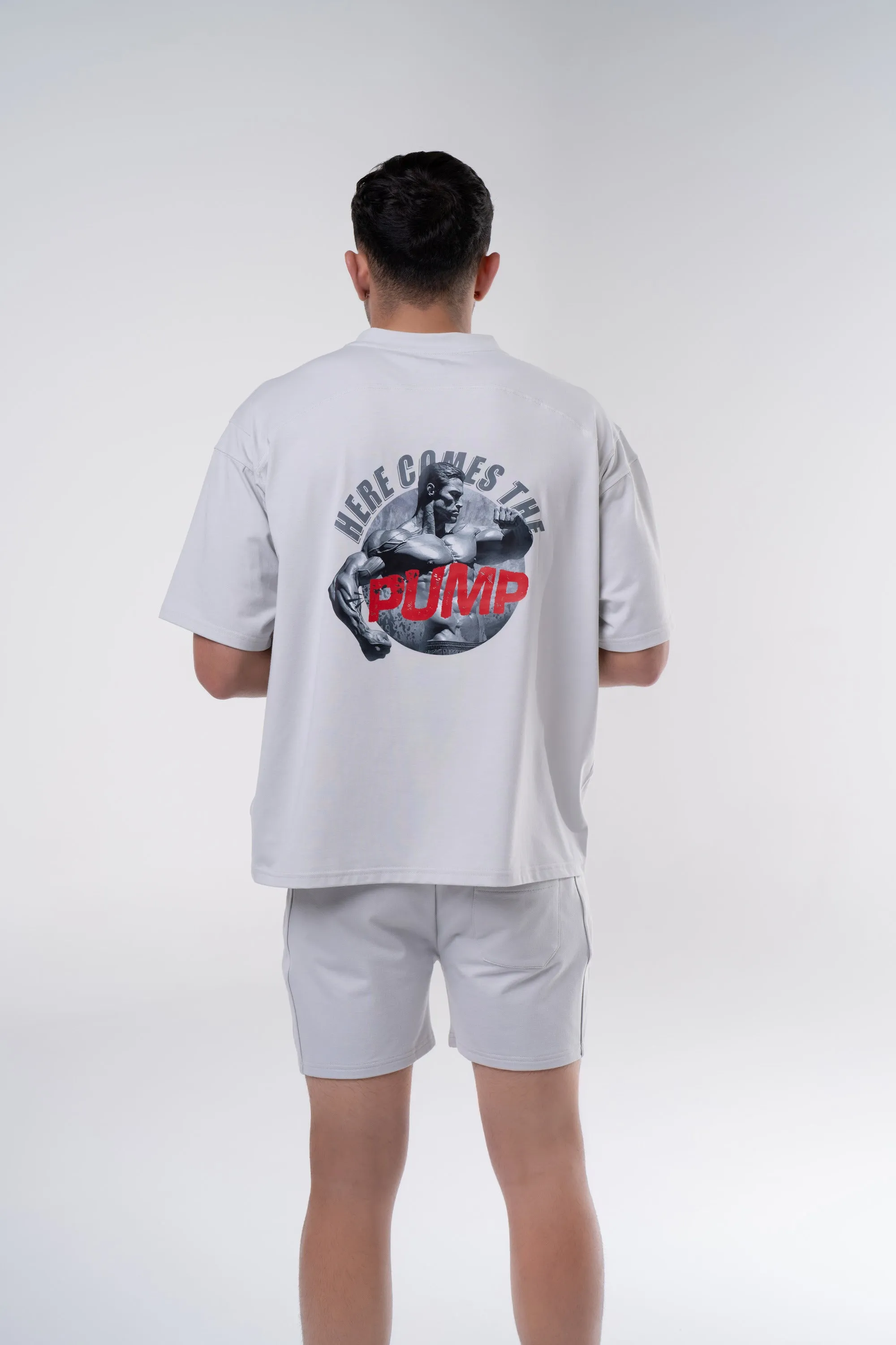 Graphic Oversized Tee - Here Comes the Pump - Black