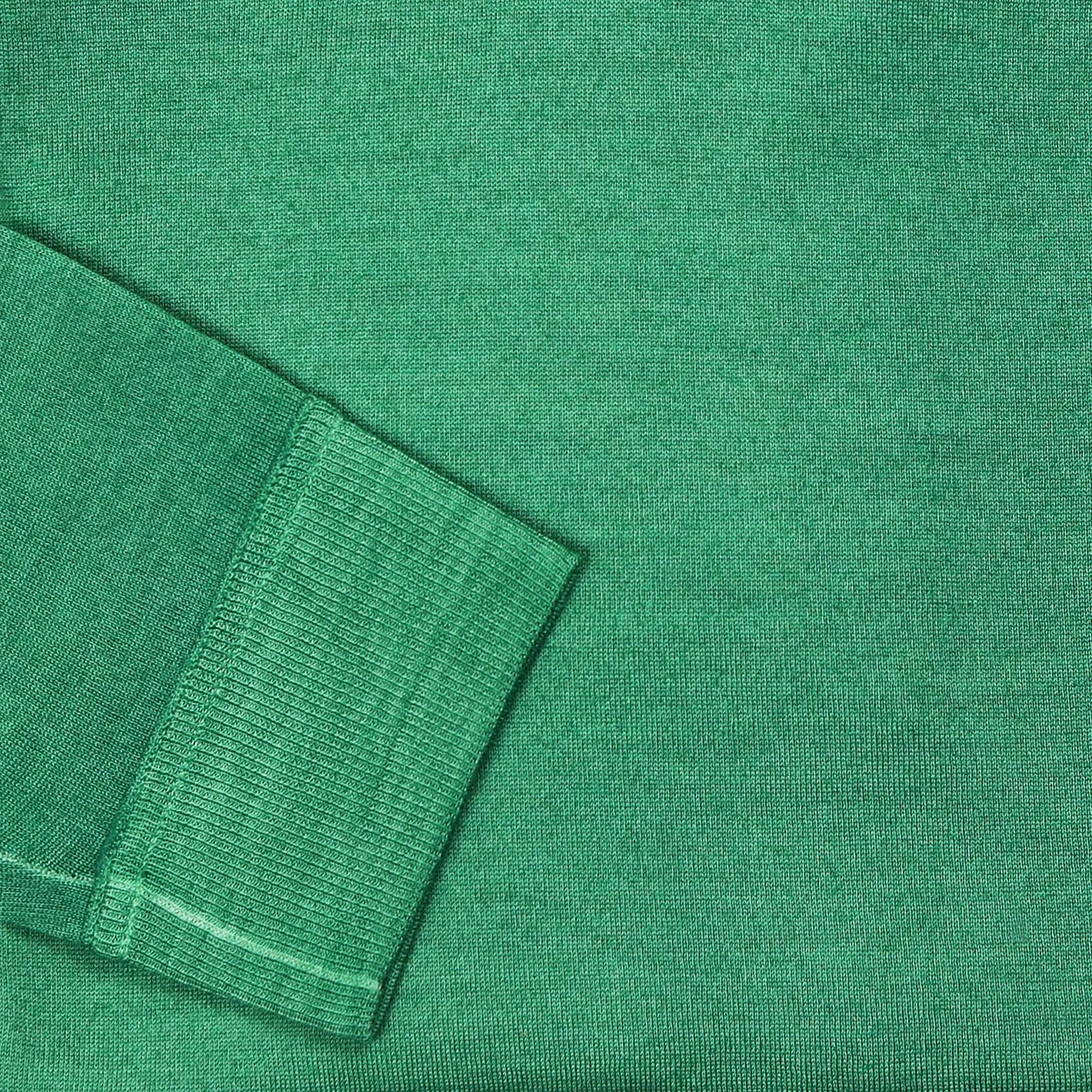Green Lightweight Wool Crewneck Sweater