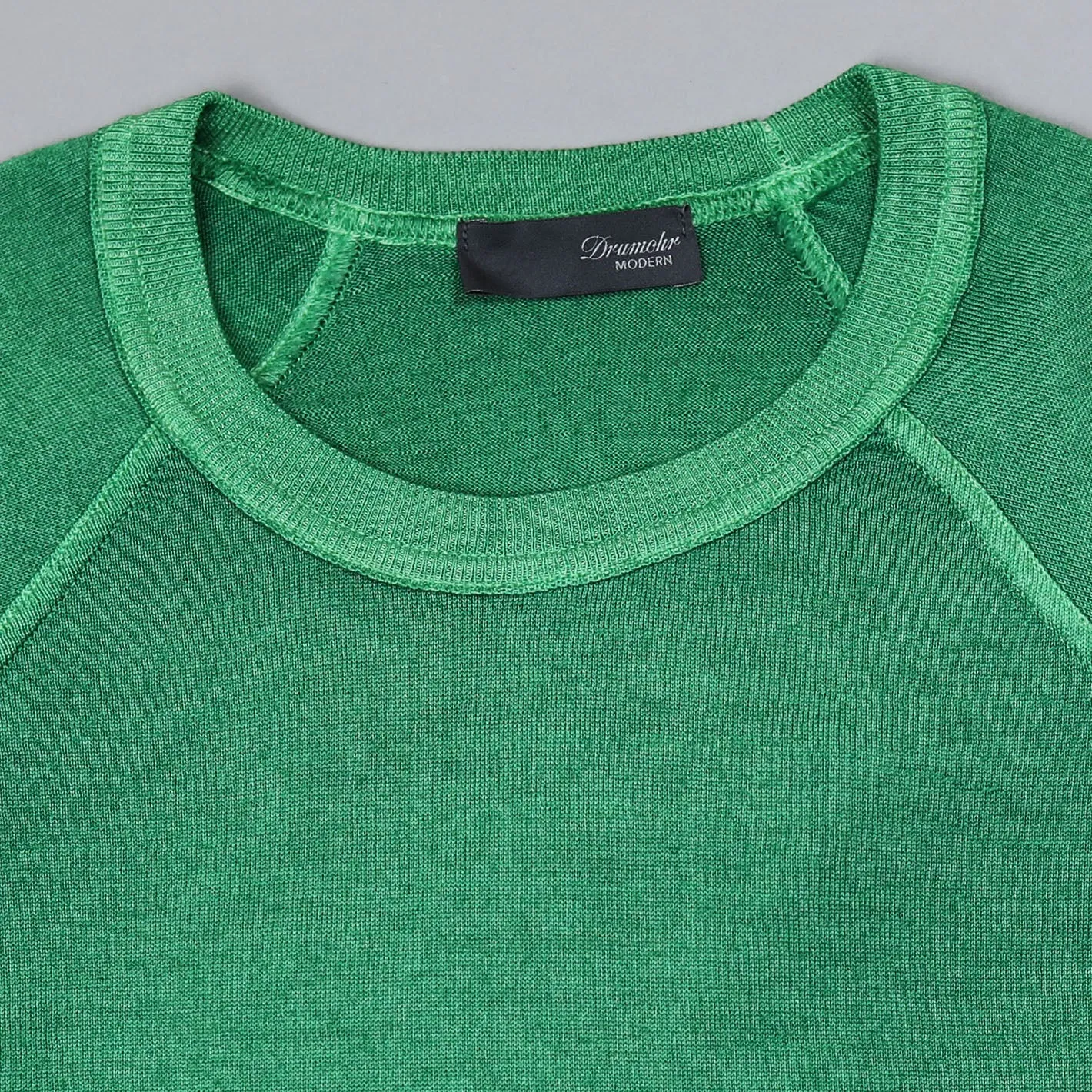 Green Lightweight Wool Crewneck Sweater