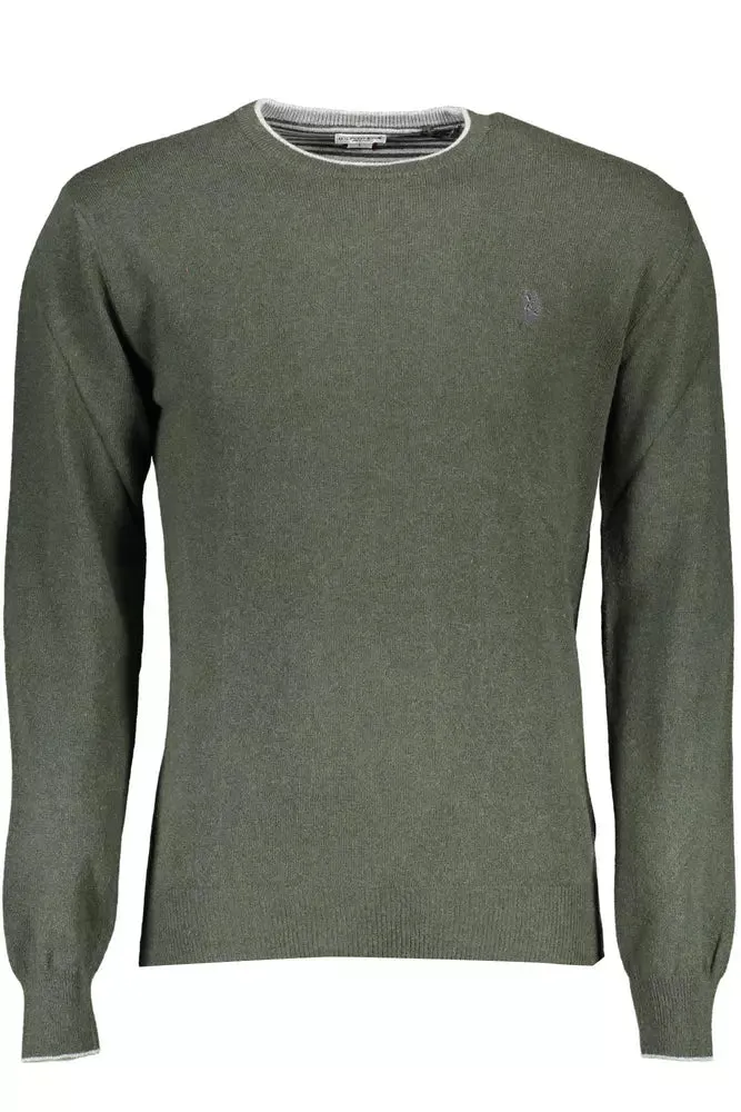 Green Wool Men Sweater