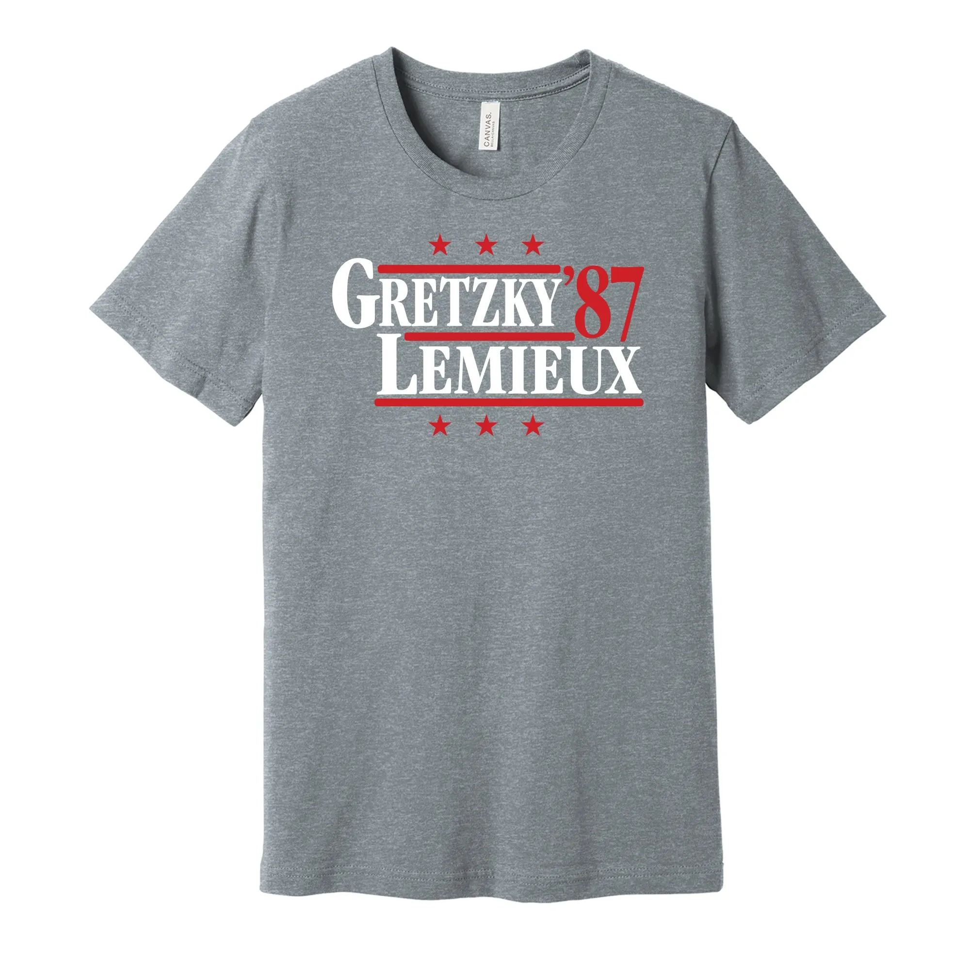 Gretzky & Lemieux '87 - Team Canada Legends Political Campaign Parody T-Shirt - Hyper Than Hype Shirts