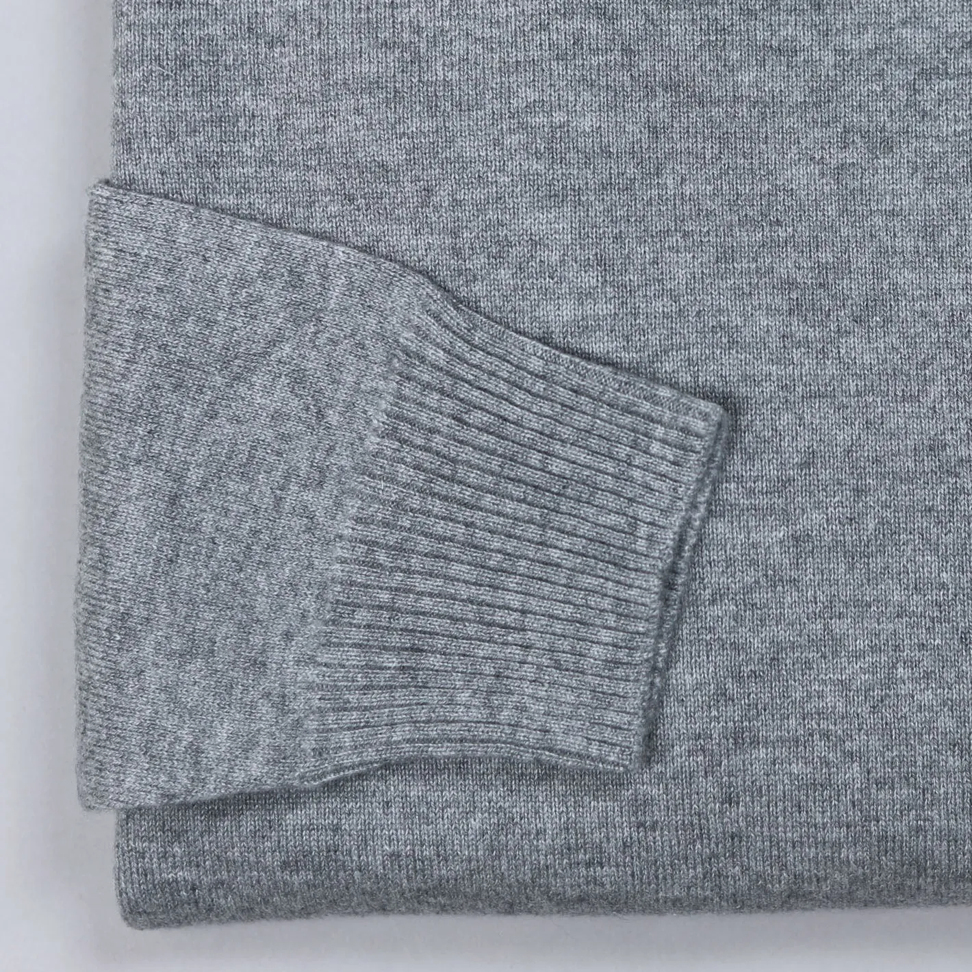 Grey Cashmere Crewneck Sweater