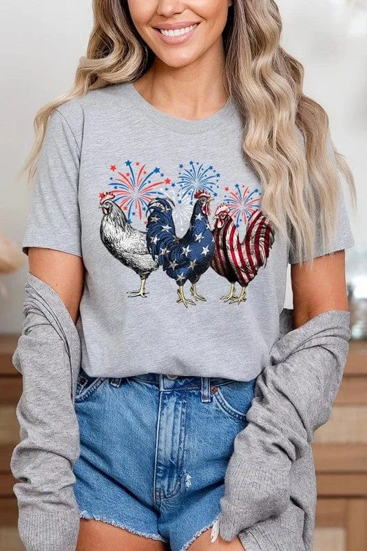 ❤️GYPSY FOX-Patriotic USA Chicken Graphic T-Shirts