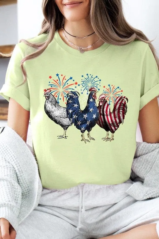 ❤️GYPSY FOX-Patriotic USA Chicken Graphic T-Shirts