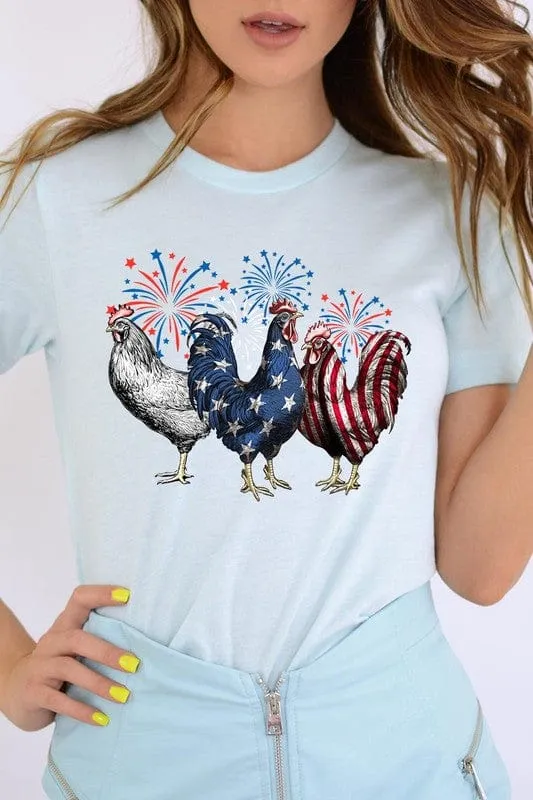 ❤️GYPSY FOX-Patriotic USA Chicken Graphic T-Shirts