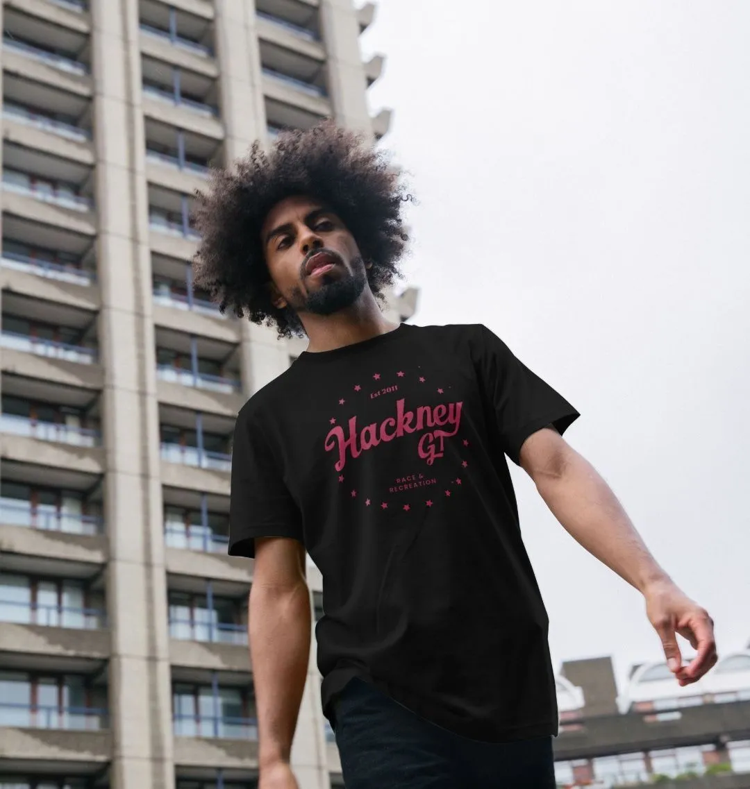 Hackney Classic organic Mens cotton tee White, black, grey, denim, pink, mustard