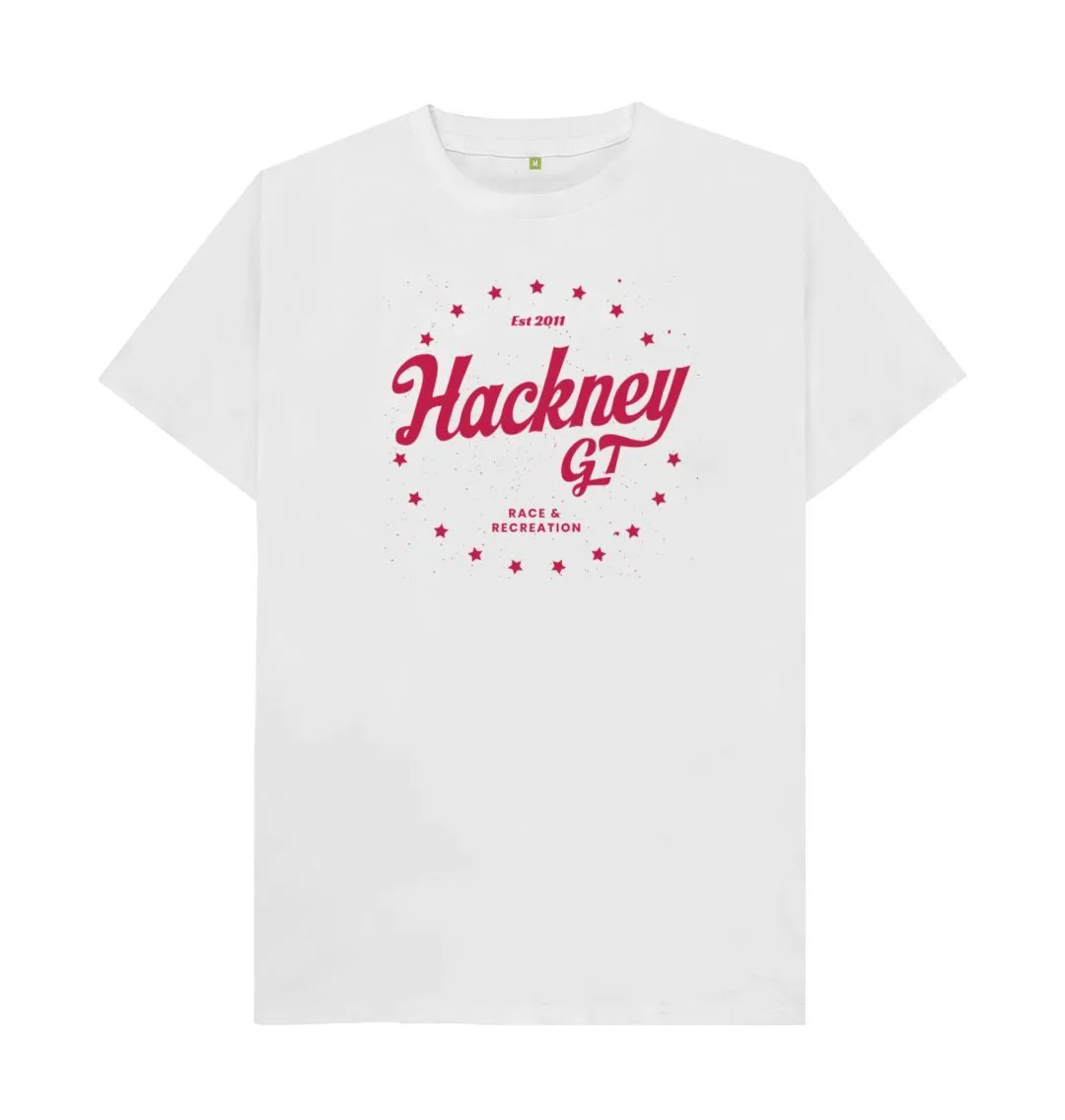 Hackney Classic organic Mens cotton tee White, black, grey, denim, pink, mustard