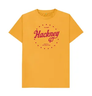 Hackney Classic organic Mens cotton tee White, black, grey, denim, pink, mustard