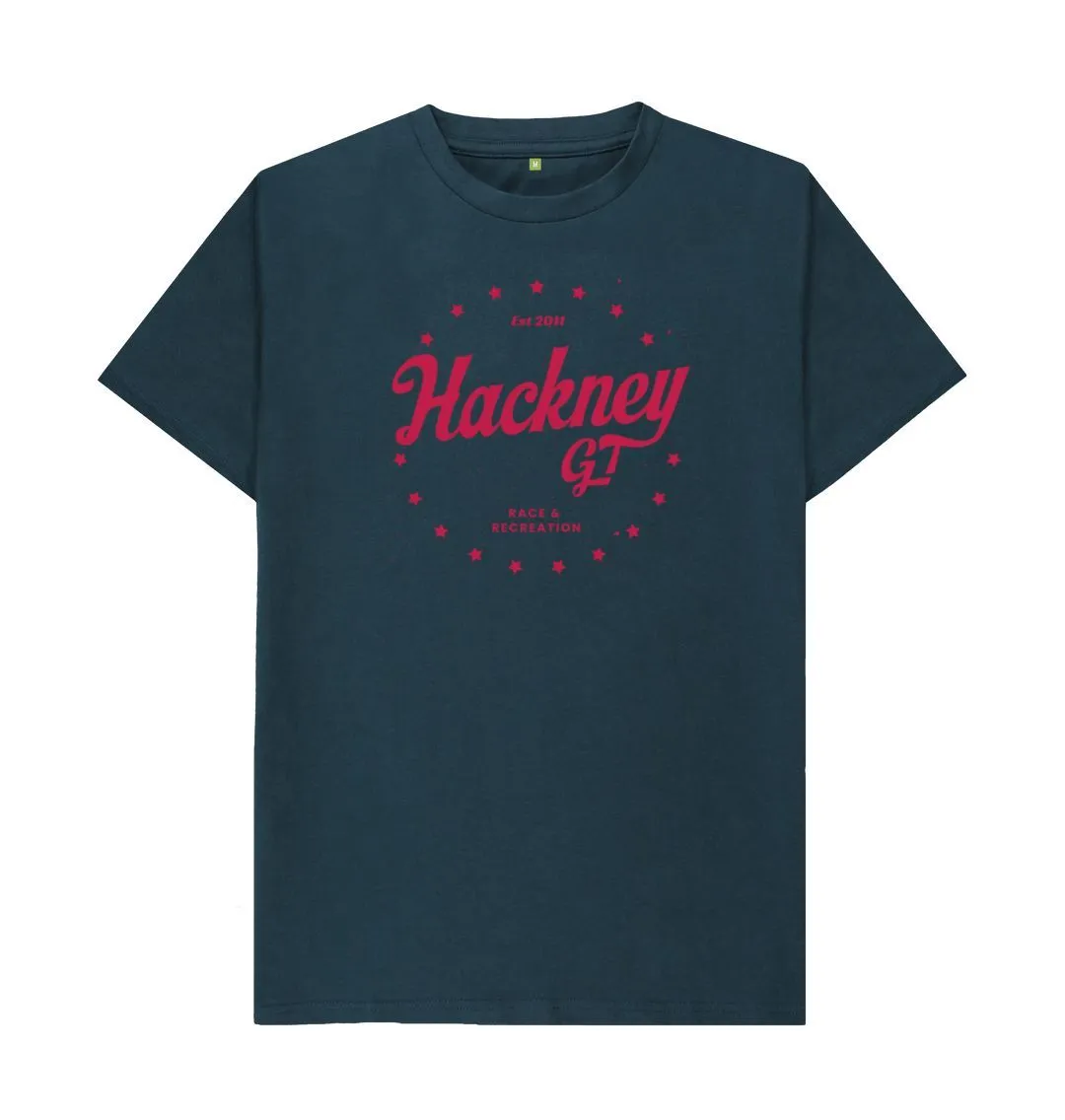 Hackney Classic organic Mens cotton tee White, black, grey, denim, pink, mustard