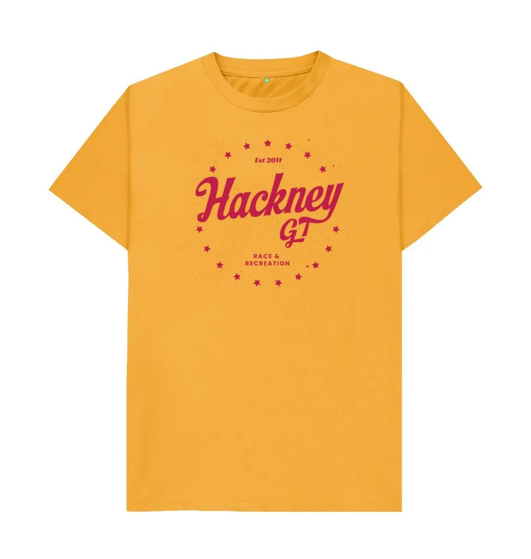Hackney Classic organic Mens cotton tee White, black, grey, denim, pink, mustard