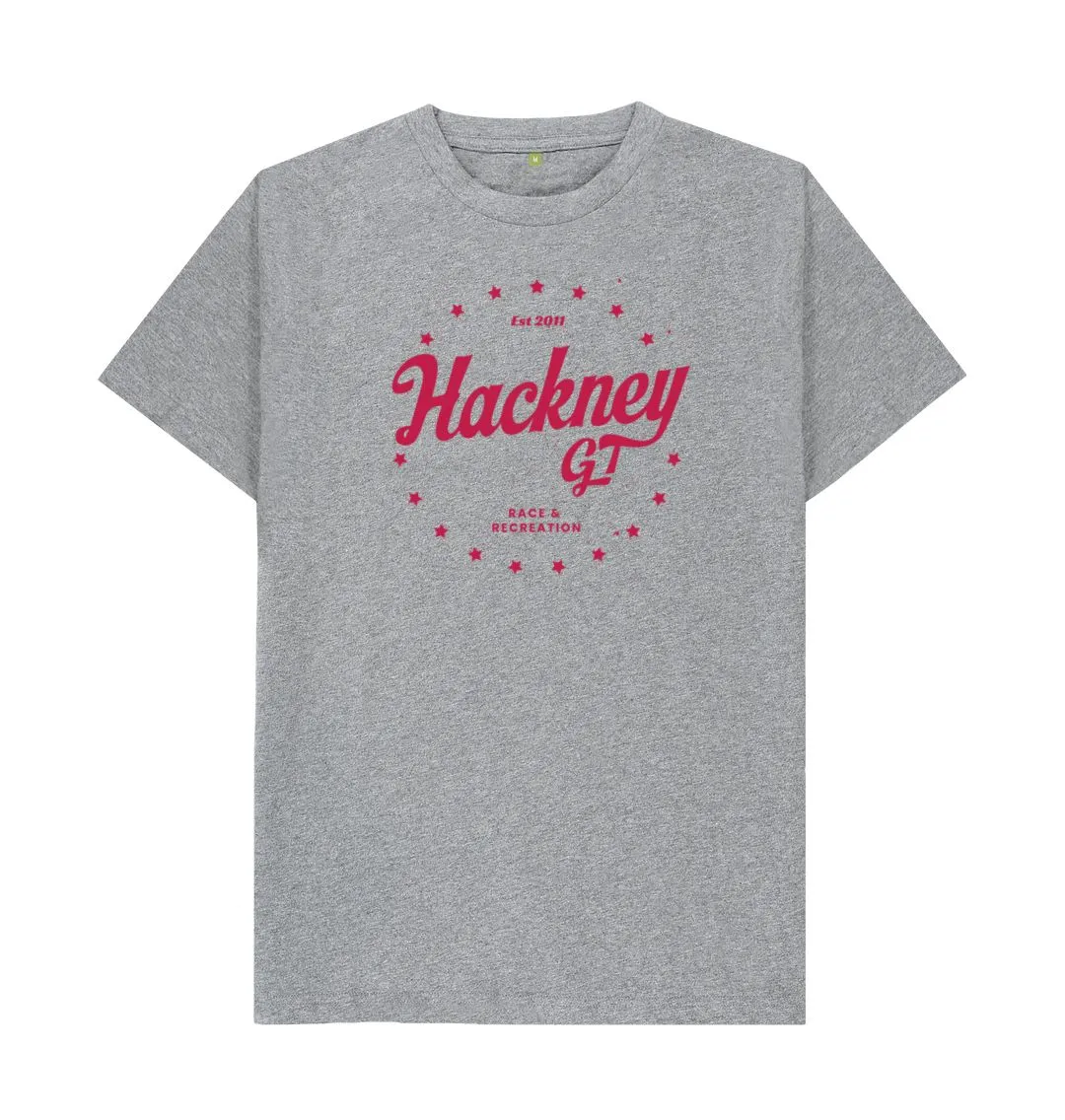 Hackney Classic organic Mens cotton tee White, black, grey, denim, pink, mustard