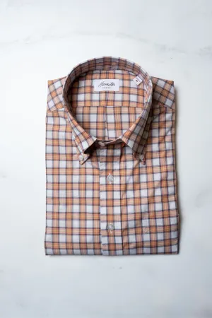 Hamilton Penn Check Sport Shirt - Peach