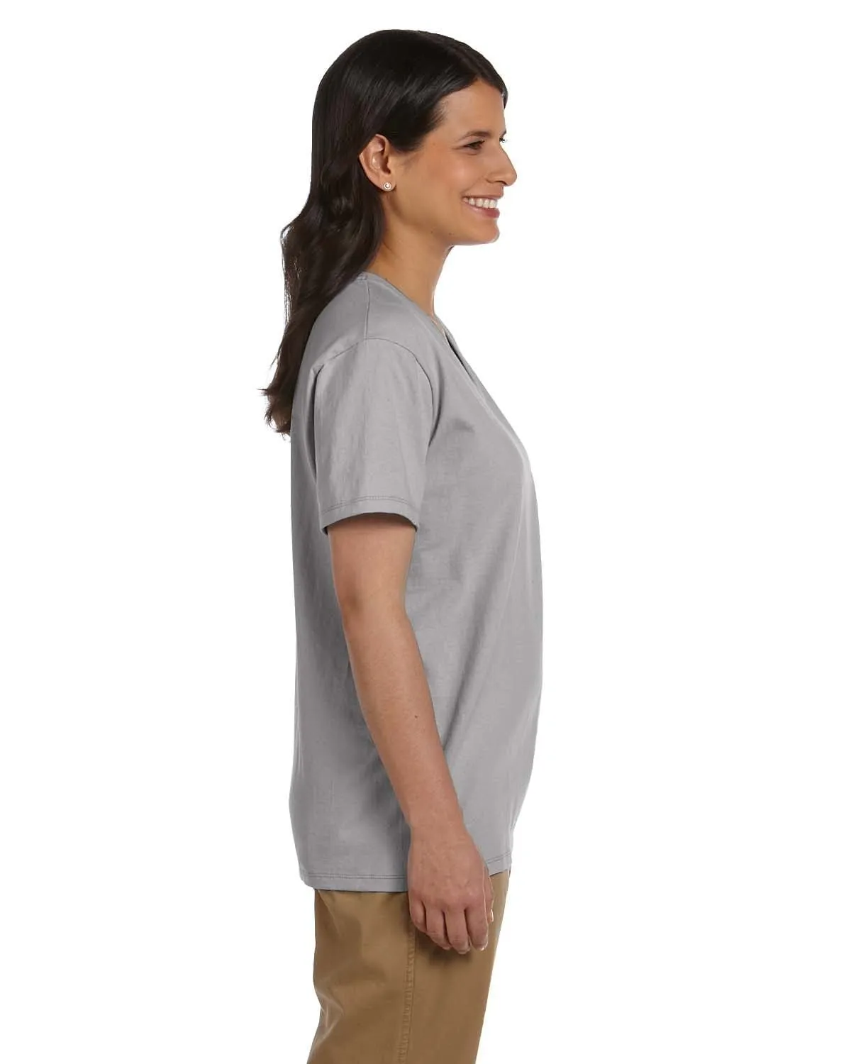 Hanes Ladies ComfortSoft V-Neck Cotton T-Shirt