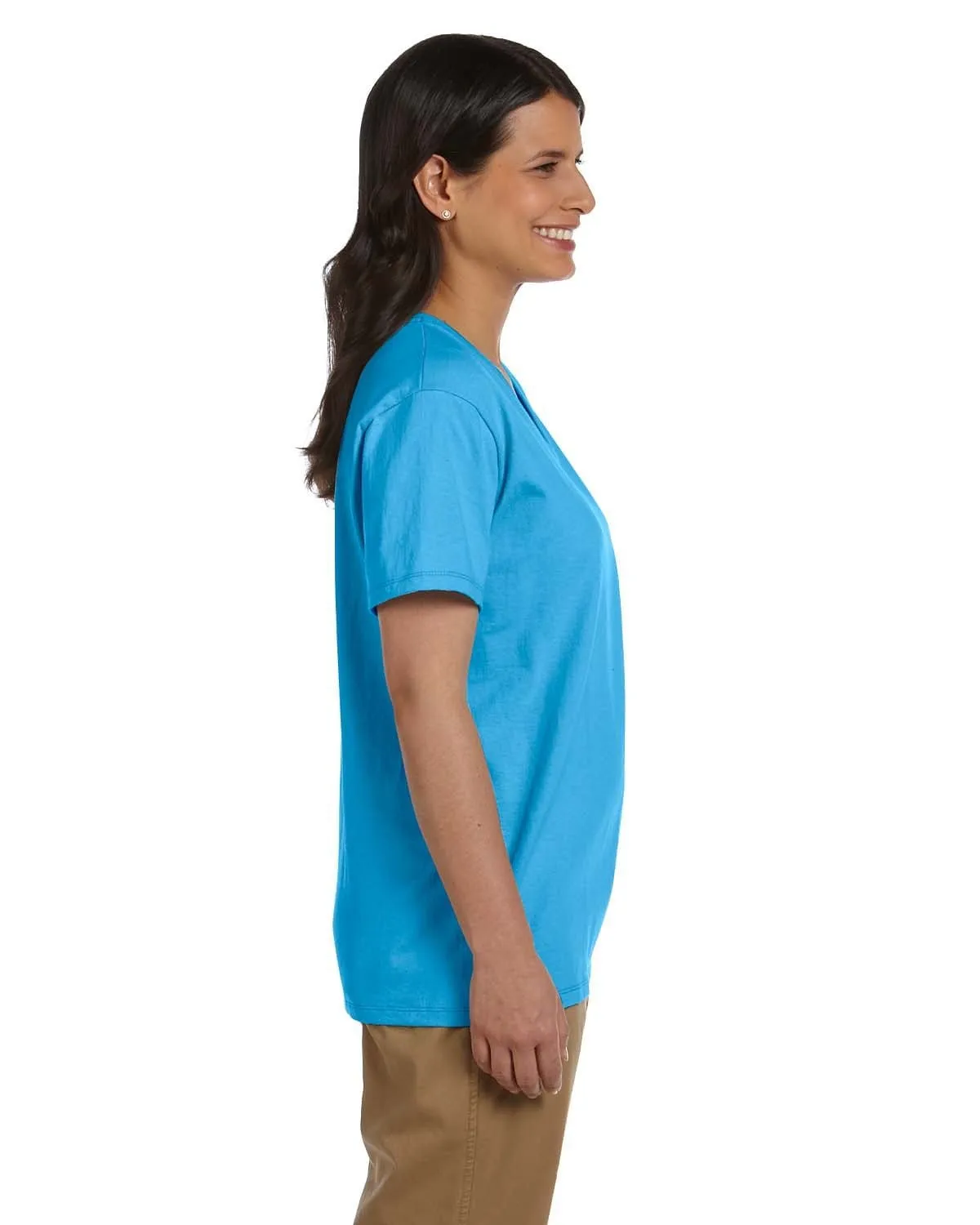 Hanes Ladies ComfortSoft V-Neck Cotton T-Shirt
