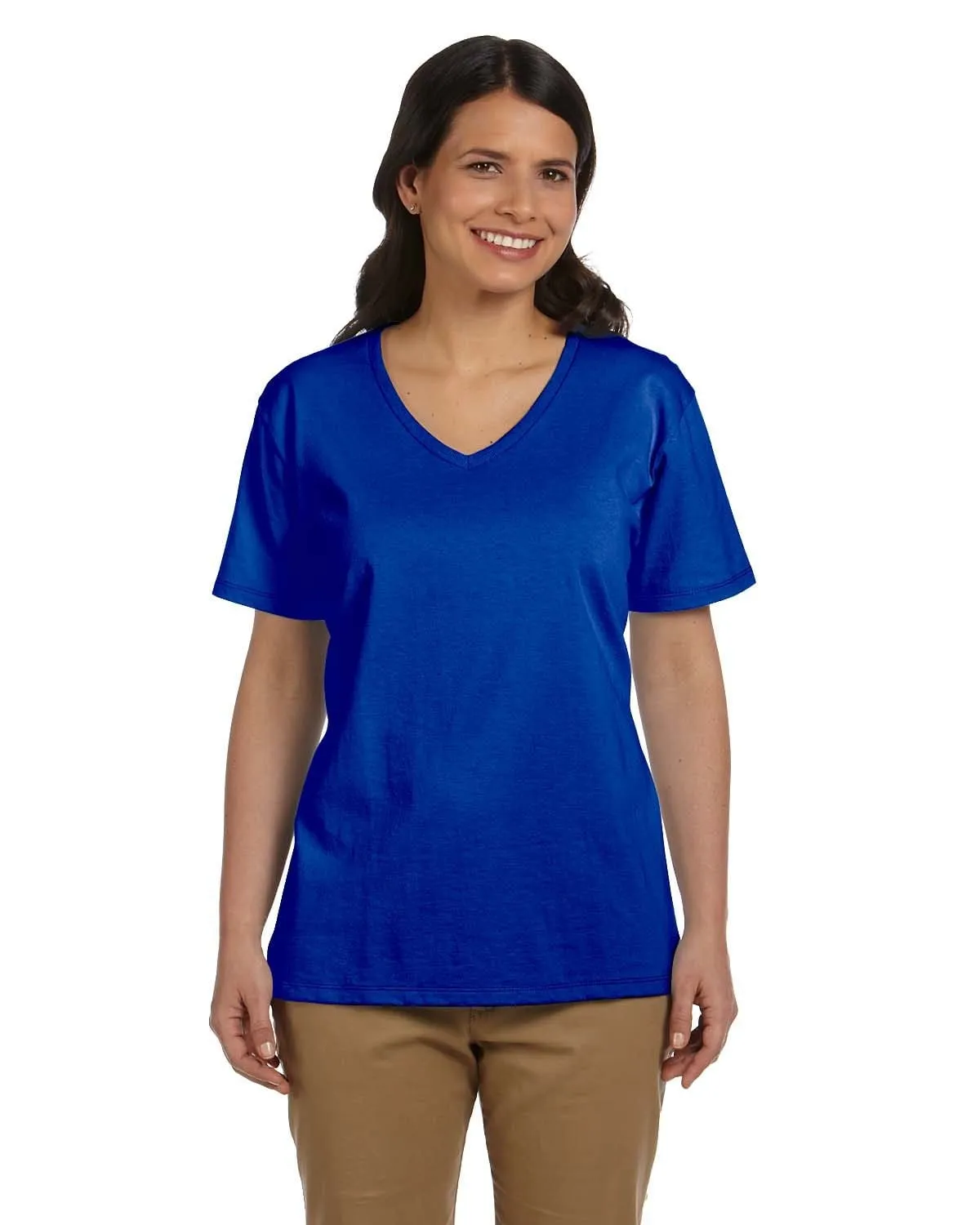 Hanes Ladies ComfortSoft V-Neck Cotton T-Shirt