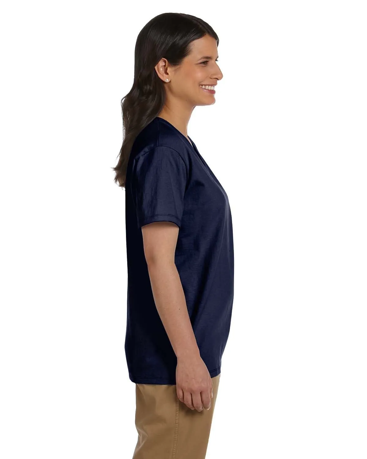 Hanes Ladies ComfortSoft V-Neck Cotton T-Shirt
