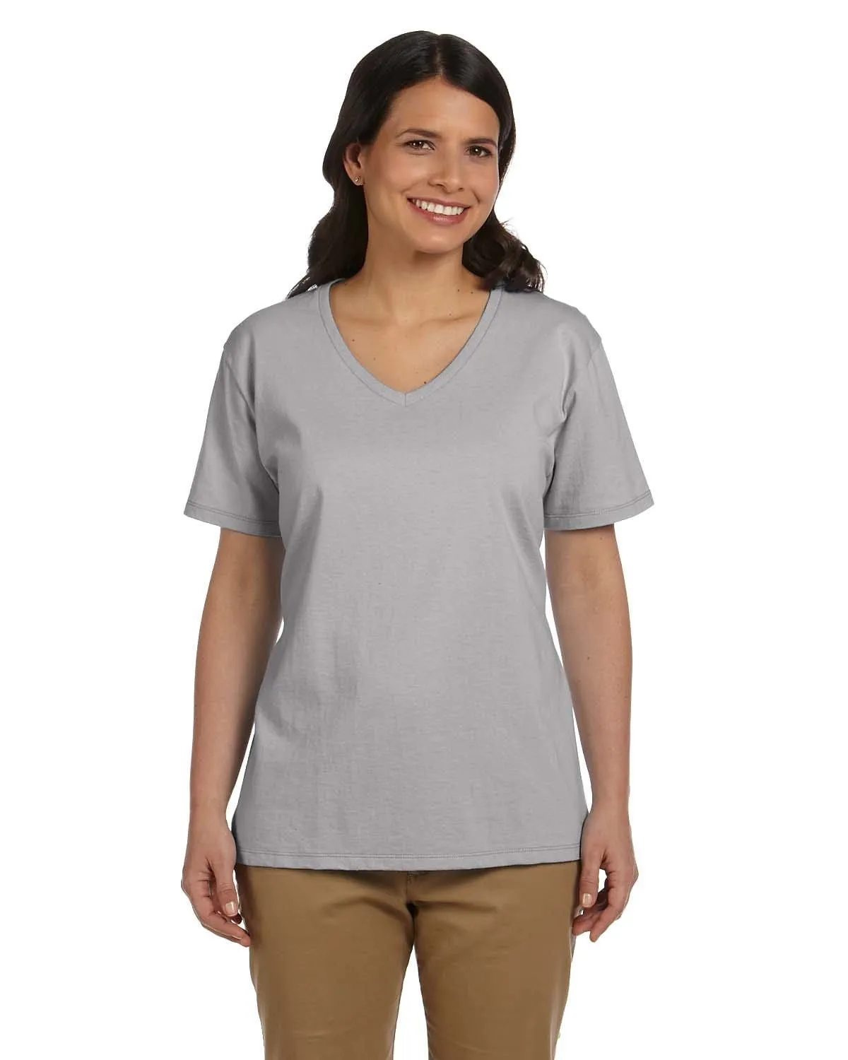 Hanes Ladies ComfortSoft V-Neck Cotton T-Shirt