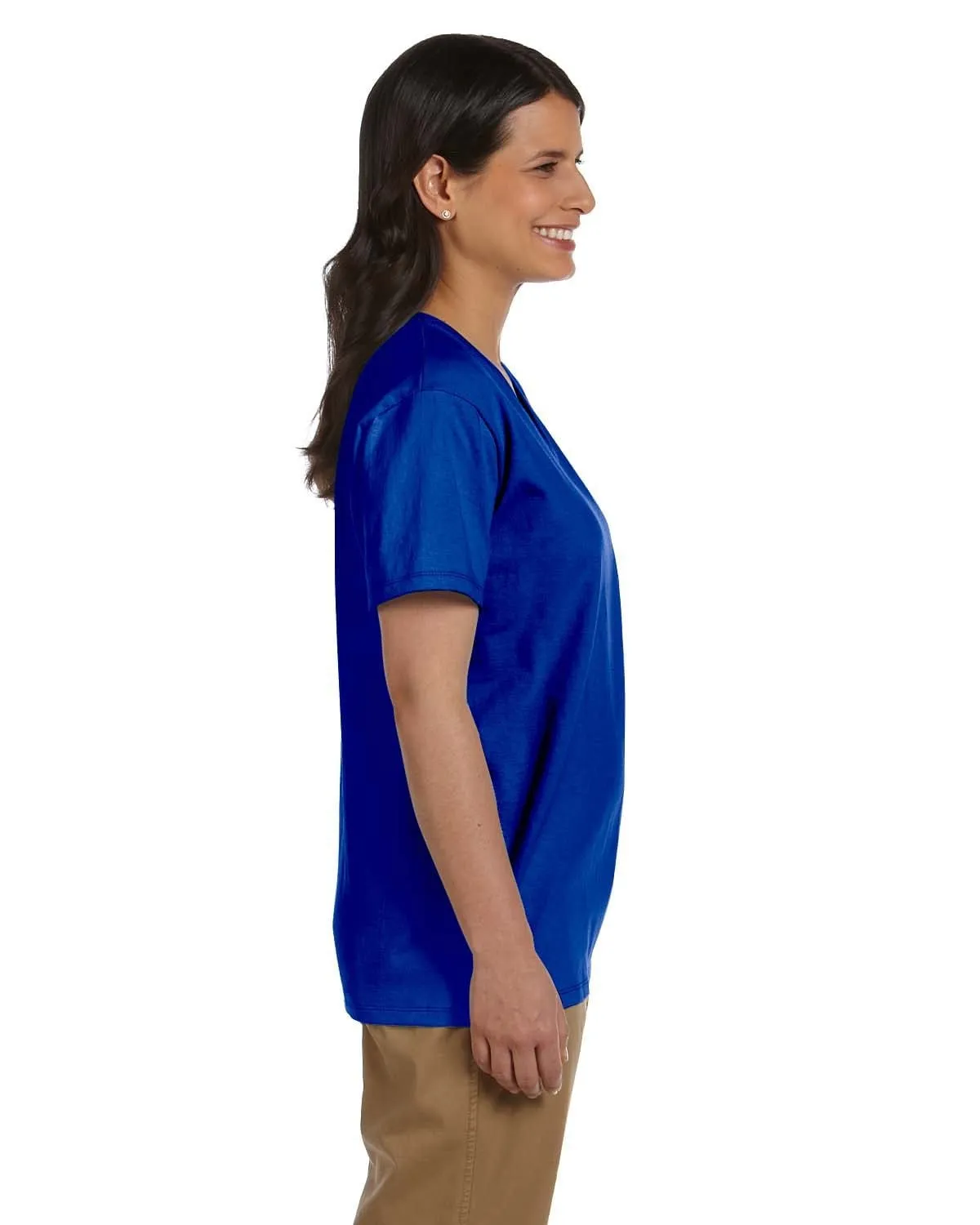 Hanes Ladies ComfortSoft V-Neck Cotton T-Shirt
