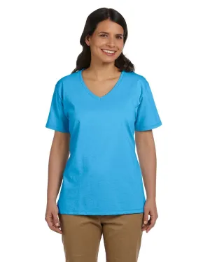 Hanes Ladies ComfortSoft V-Neck Cotton T-Shirt