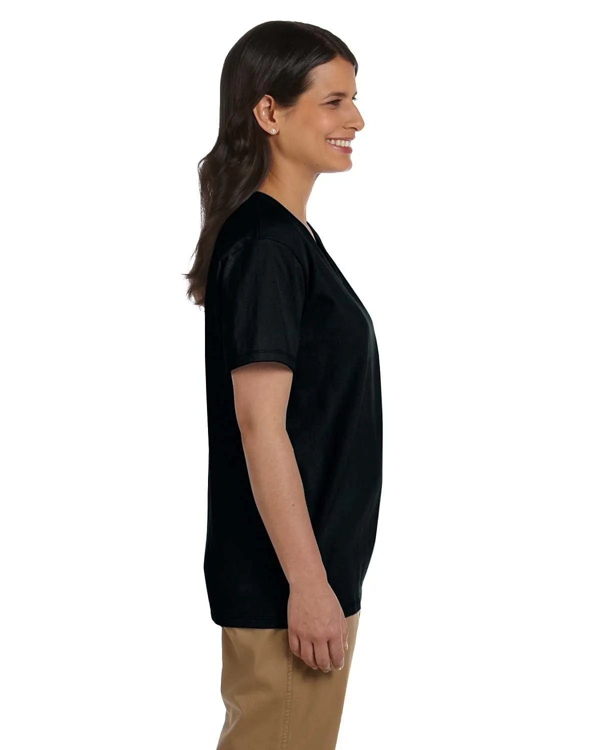 Hanes Ladies ComfortSoft V-Neck Cotton T-Shirt