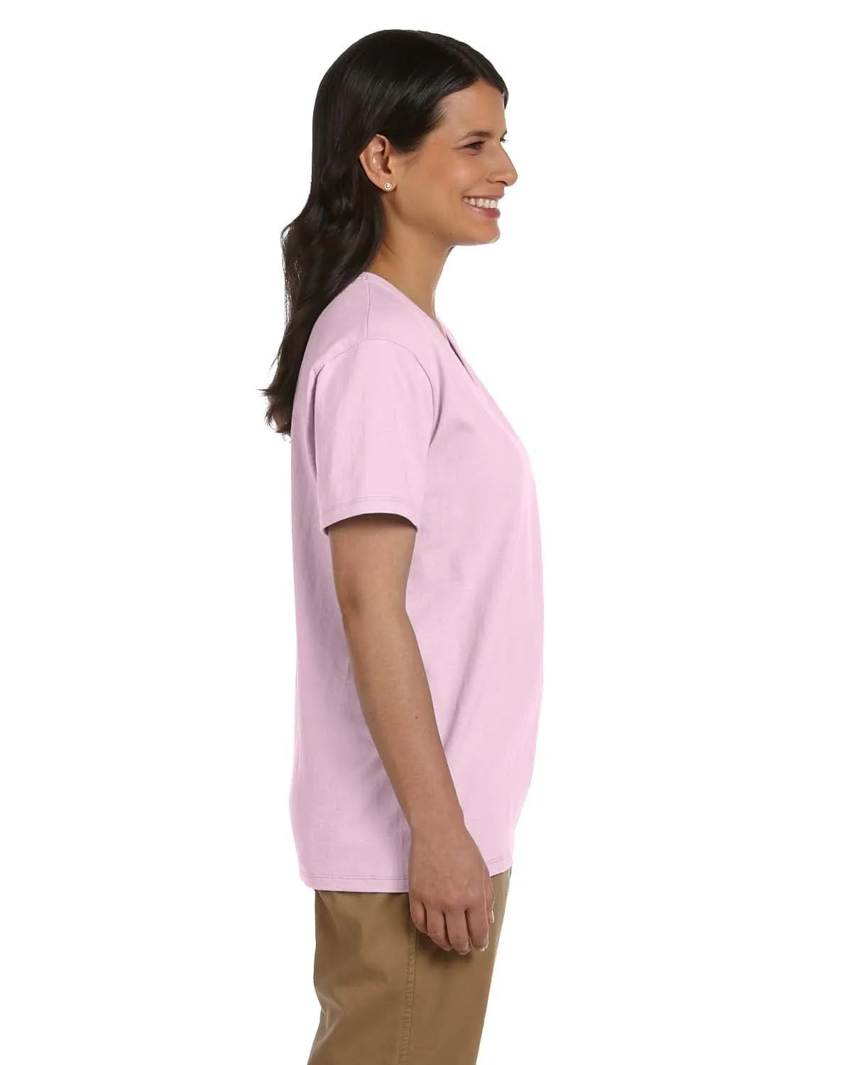 Hanes Ladies ComfortSoft V-Neck Cotton T-Shirt