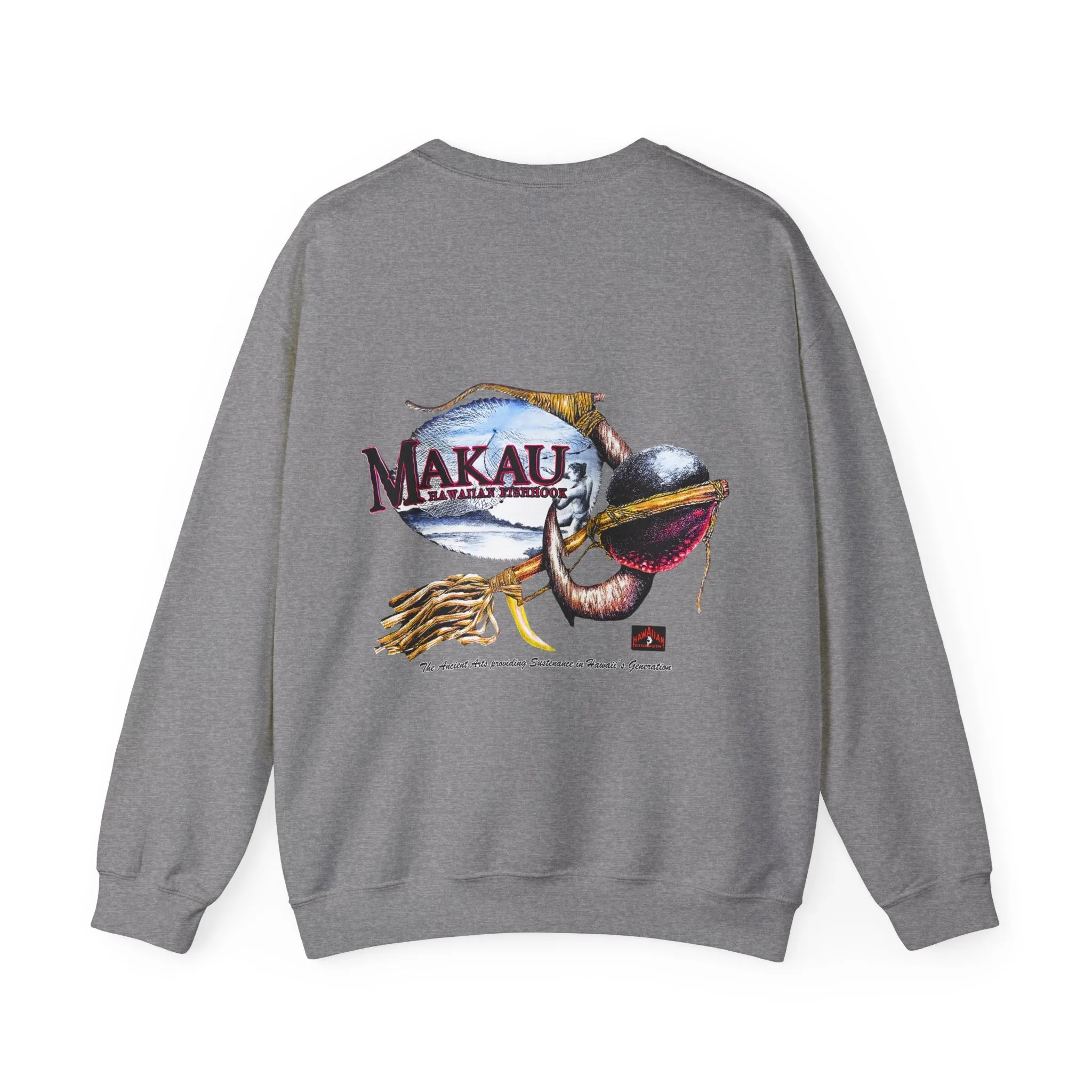 Hawaiian Strength Makau Hawaiian Fishhook Vintage Design 90s New Print Unisex Heavy Blend™ Crewneck Sweatshirt