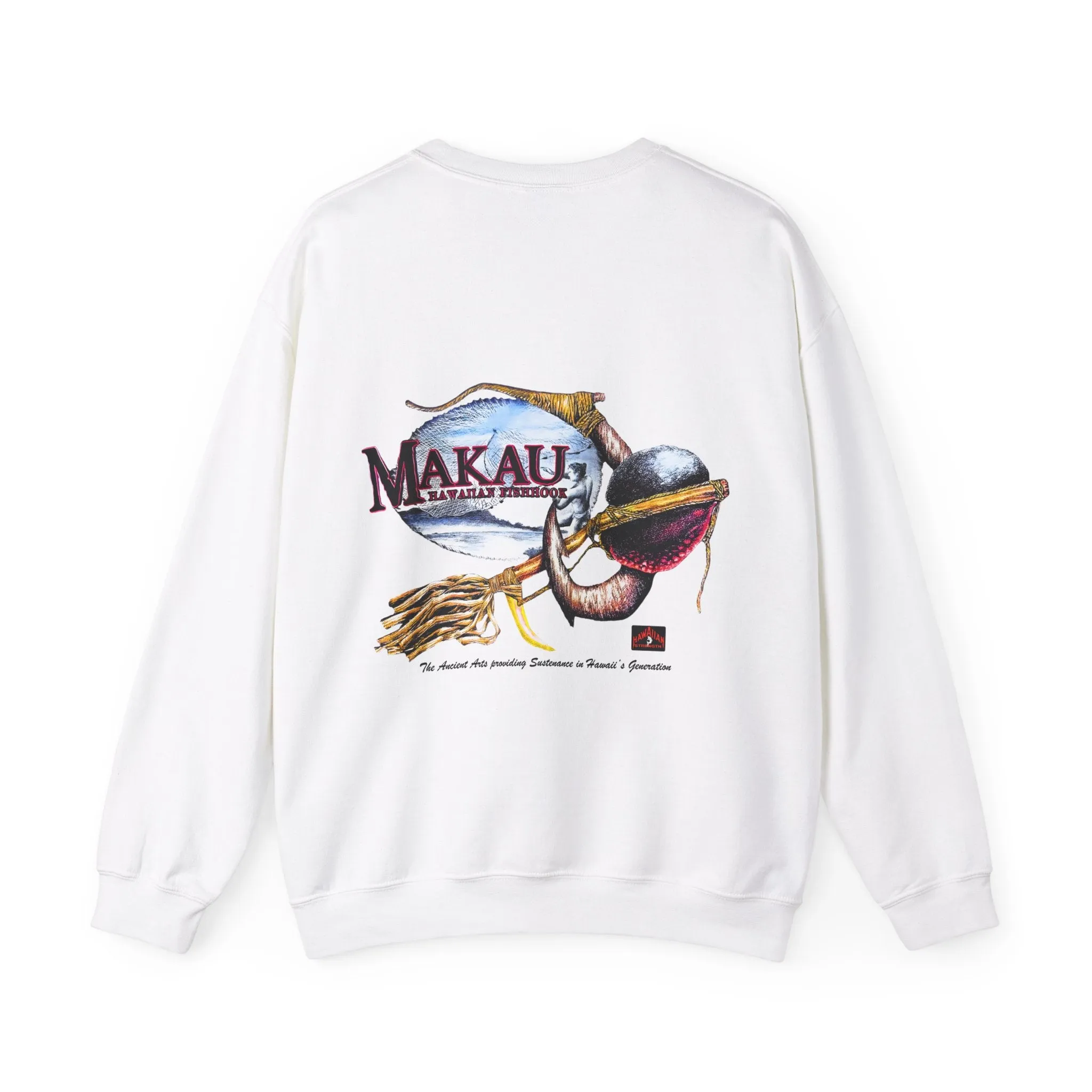 Hawaiian Strength Makau Hawaiian Fishhook Vintage Design 90s New Print Unisex Heavy Blend™ Crewneck Sweatshirt