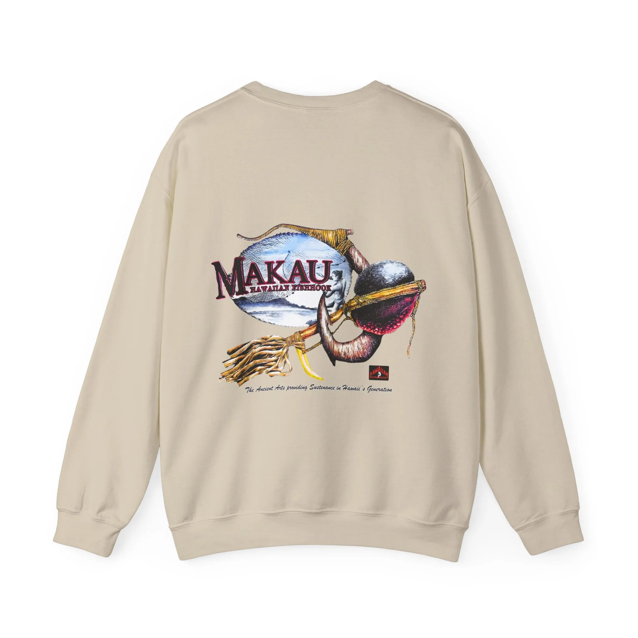 Hawaiian Strength Makau Hawaiian Fishhook Vintage Design 90s New Print Unisex Heavy Blend™ Crewneck Sweatshirt