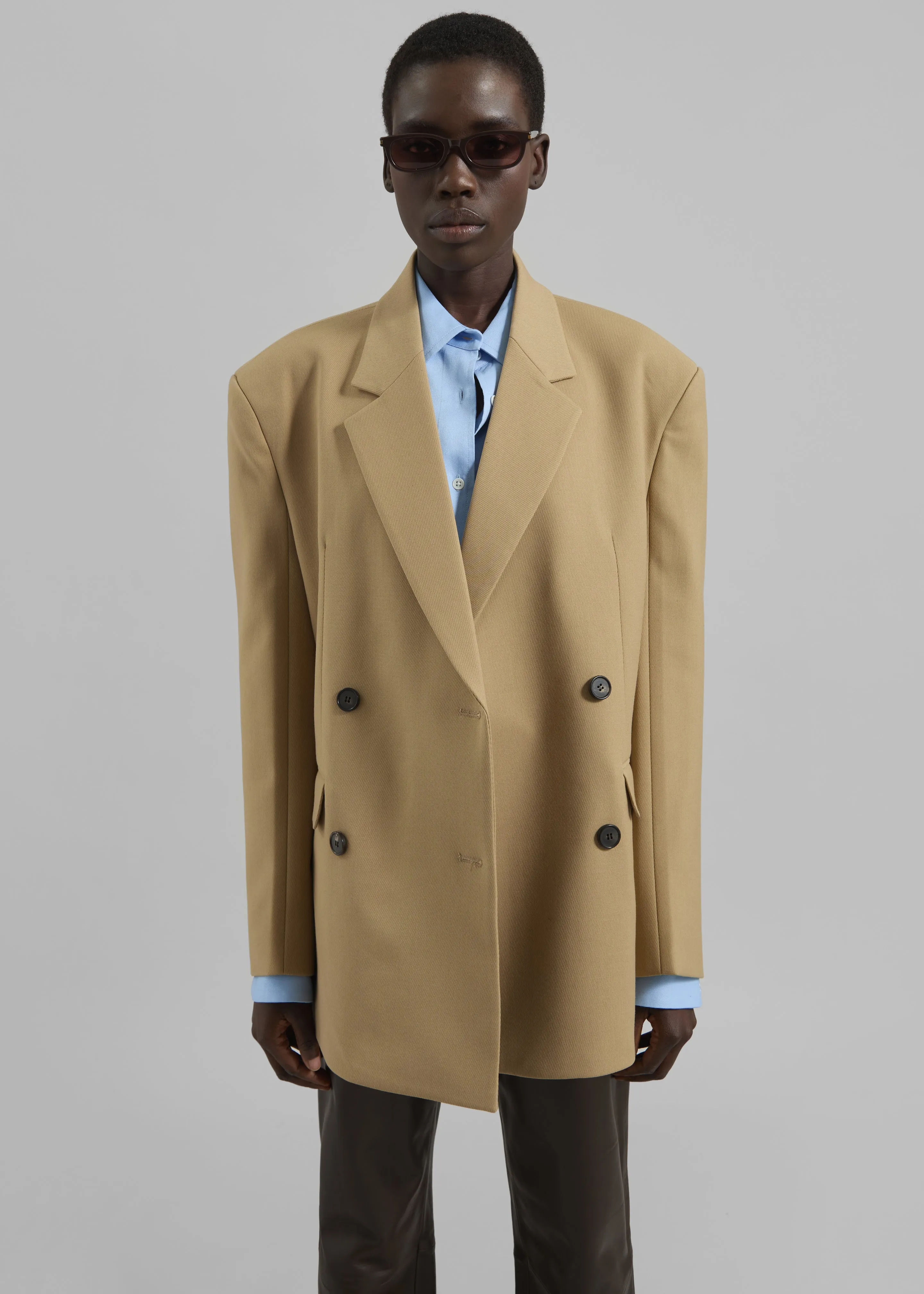 Hisar Boxy Blazer - Camel