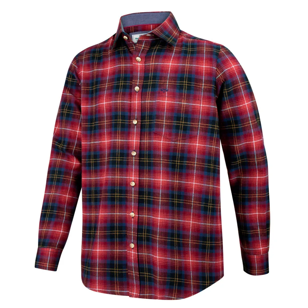 Hoggs of Fife Pitmedden Men's Long Sleeve Flannel Check Shirt