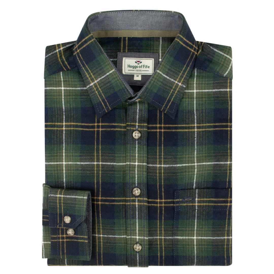 Hoggs of Fife Pitmedden Men's Long Sleeve Flannel Check Shirt