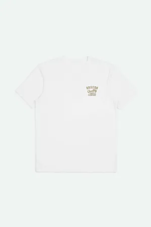 Hubal S/S Tailored T-Shirt - White/Brass