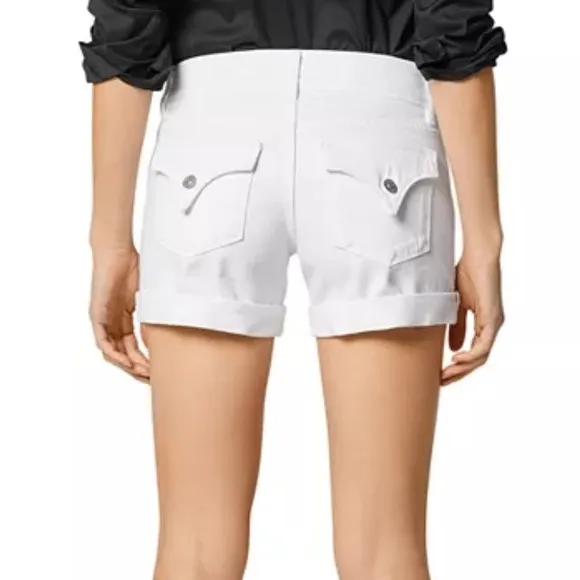 Hudson Ruby Mid Thigh Shorts in White Women’s Sz 29 NWT