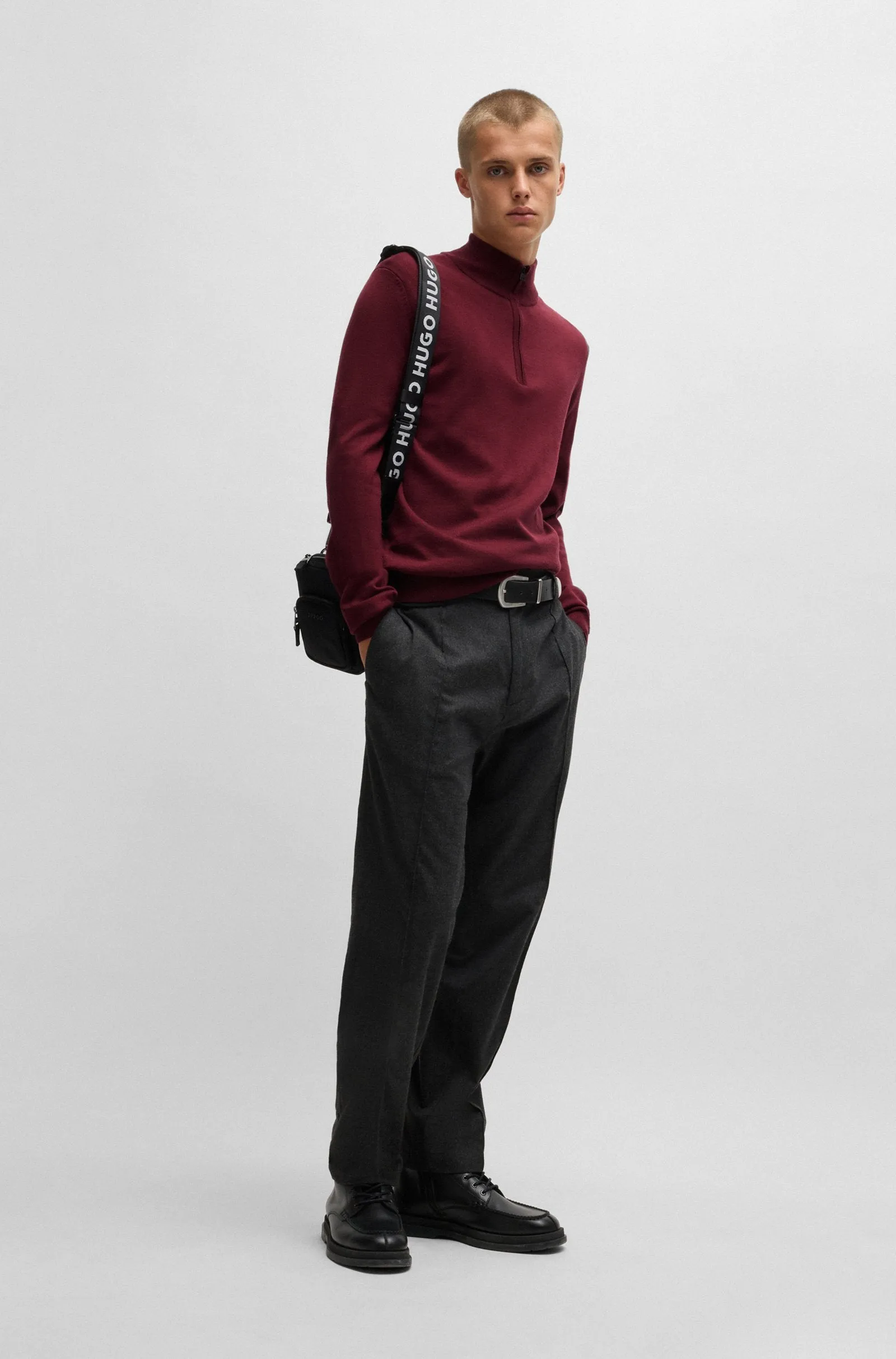 HUGO Sweaters Regular Fit in Wool - SAN QUIRIN-M 10243202 01-50474175
