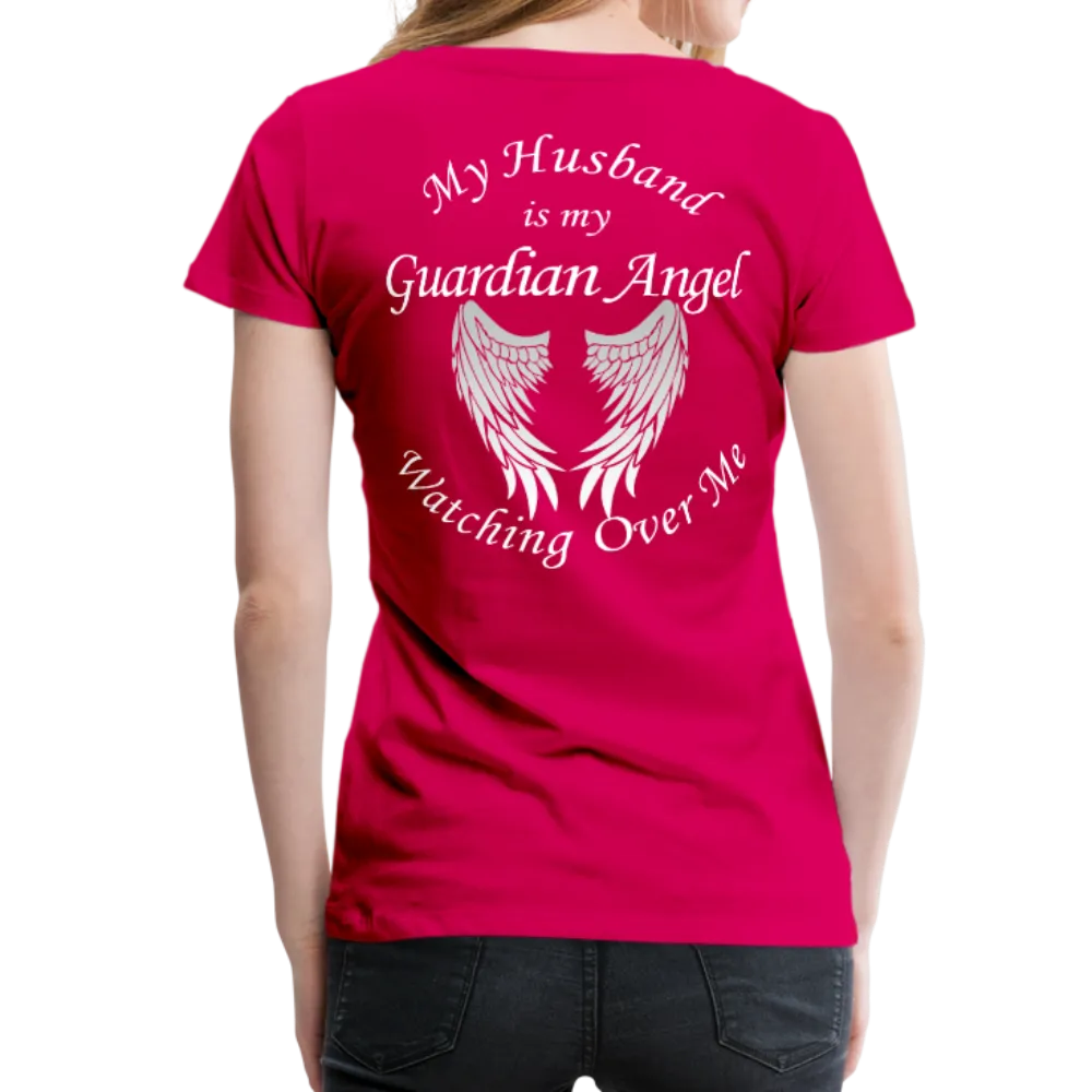 Husband Guardian Angel Women’s Premium T-Shirt (CK1478)