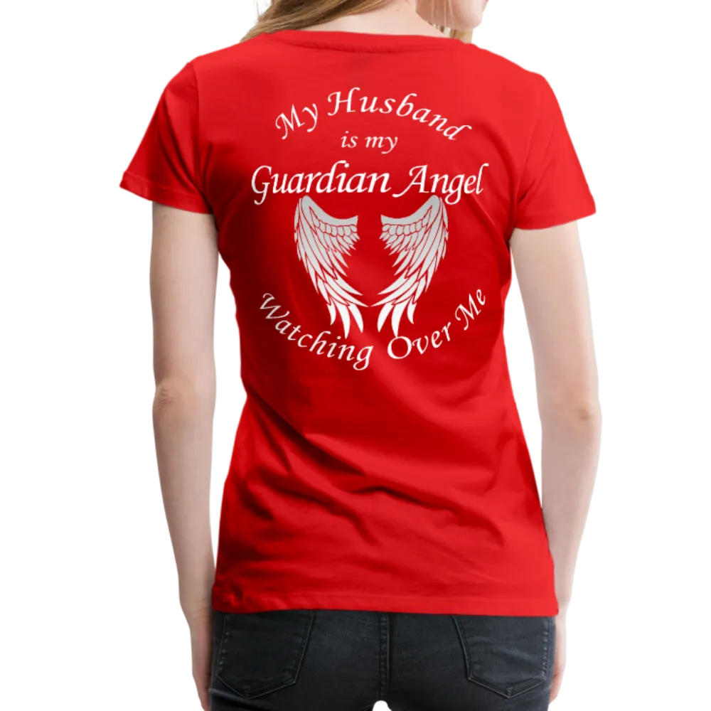 Husband Guardian Angel Women’s Premium T-Shirt (CK1478)