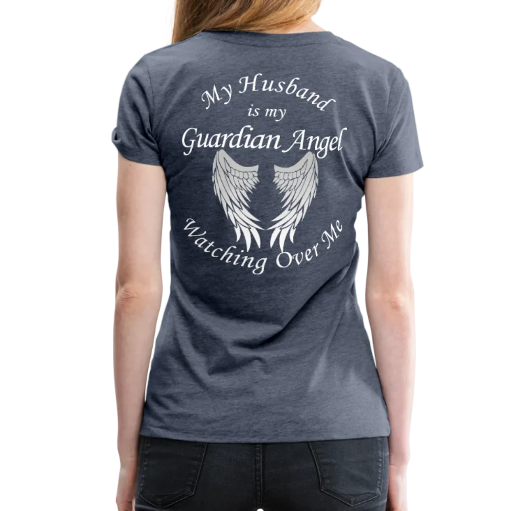 Husband Guardian Angel Women’s Premium T-Shirt (CK1478)