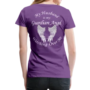Husband Guardian Angel Women’s Premium T-Shirt (CK1478)