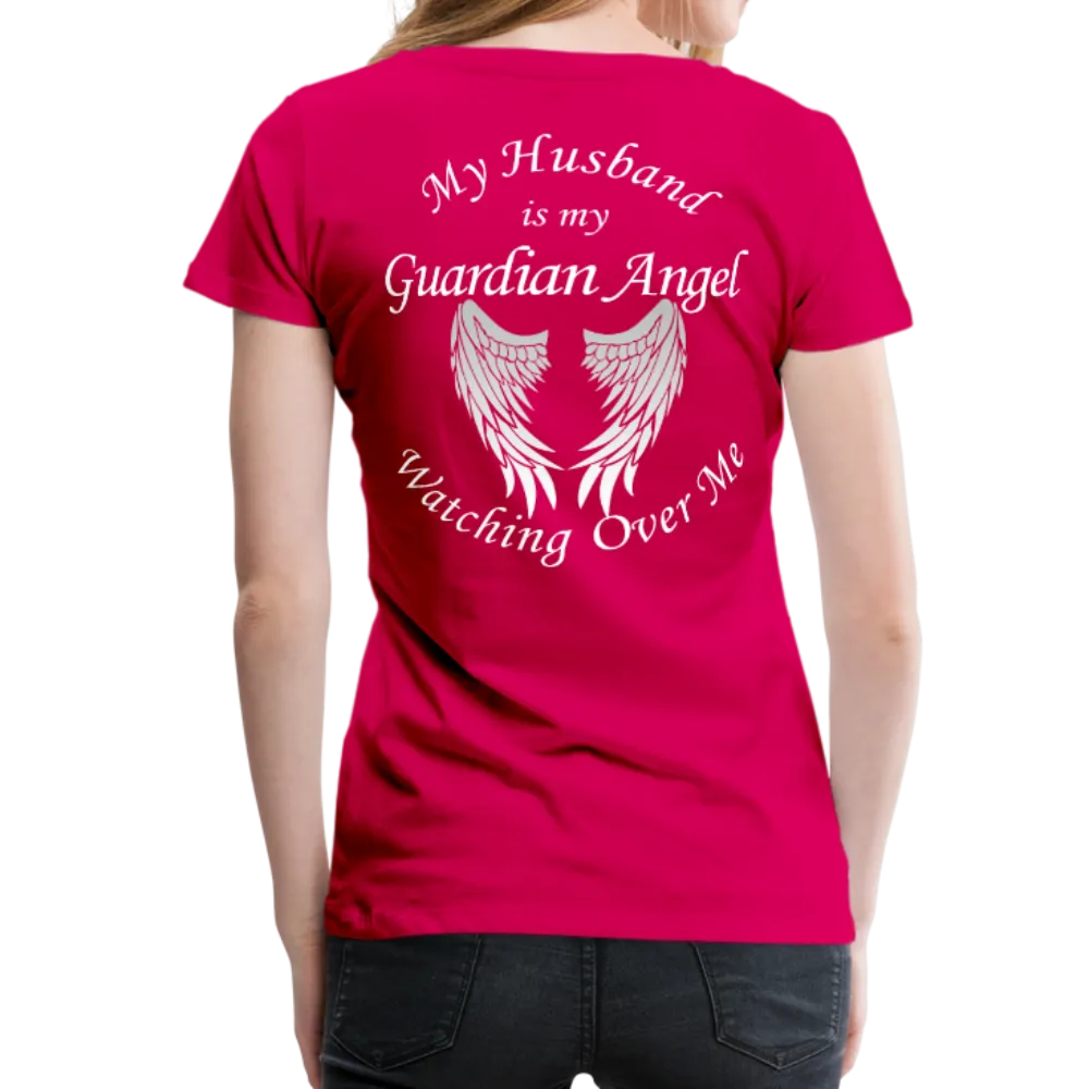 Husband Guardian Angel Women’s Premium T-Shirt (CK1478)
