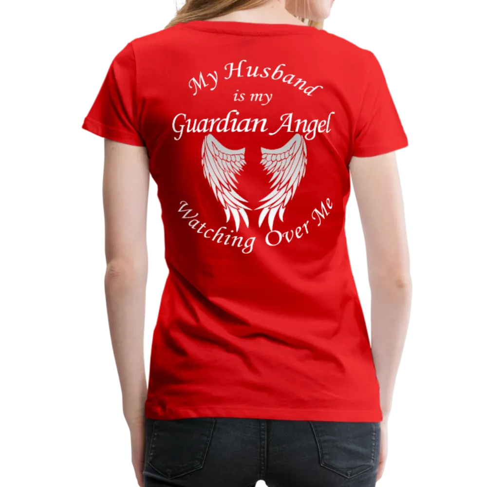 Husband Guardian Angel Women’s Premium T-Shirt (CK1478)