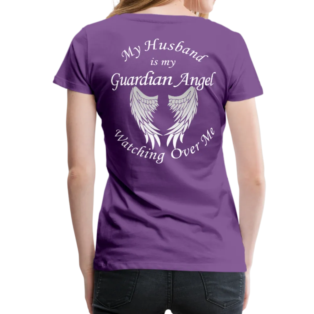 Husband Guardian Angel Women’s Premium T-Shirt (CK1478)