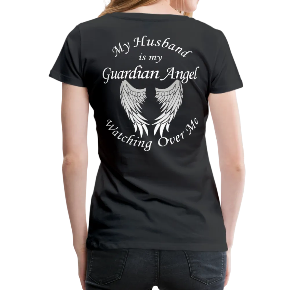 Husband Guardian Angel Women’s Premium T-Shirt (CK1478)