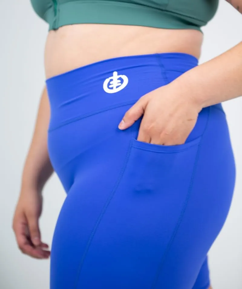 ICONI Women’s Biker Shorts with Pockets, High Waisted Tummy Control, Squat Proof Workout Shorts for Yoga & Weightlifting (US, Alpha, 4X-Large, Plus, Regular, Red)