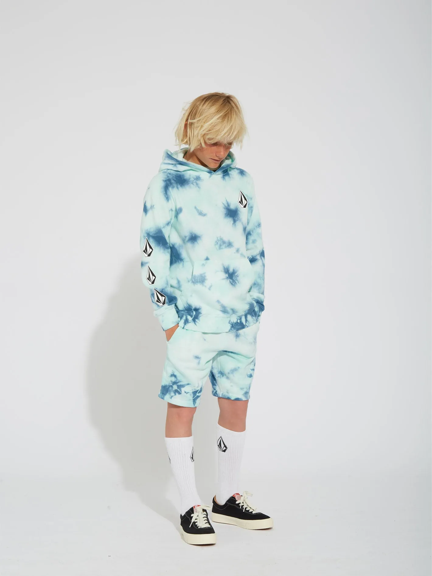 Iconic Stone Plus Fleece Shorts - TEMPLE TEAL - (KINDER)